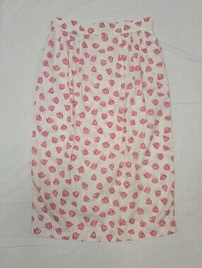 80s Prophecy Abstract Print Midi Cotton Skirt M